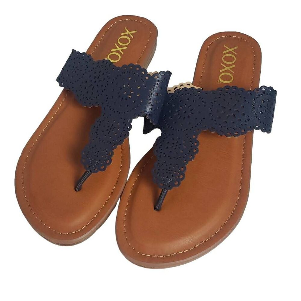 XOXO Navy Blue Sandles Size 7